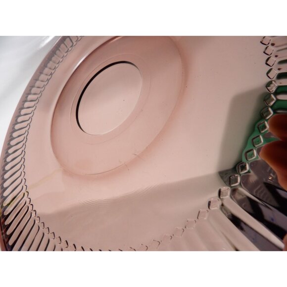 Purple Brown Glass Scalloped Decorative Serving Platter Cake Dessert Sandwiches - Picture 4 of 10